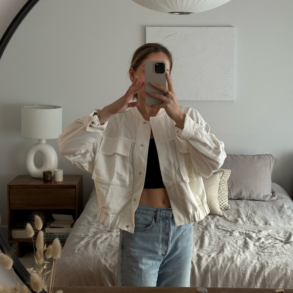 Linen Bomber - M/L (new with tags)